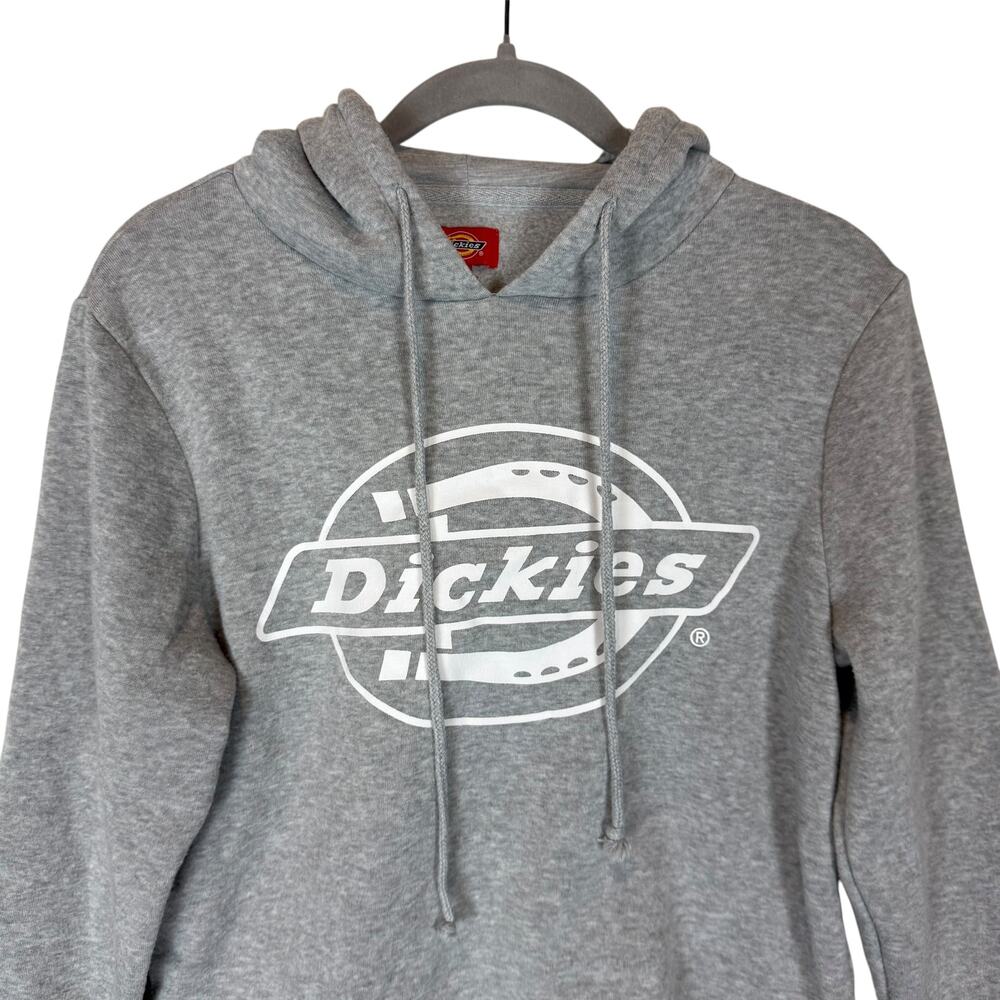 Dickies Hoodie Women Medium Gray Graphic Fleece Lined Long Sleeve Drawstring - Picture 4 of 12